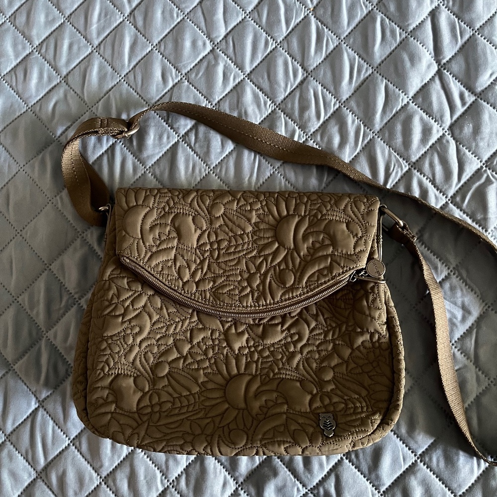 Sakroots Olive Foldover Crossbody